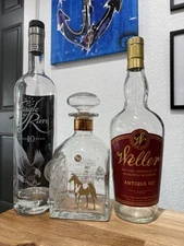 Empty Bourbon Bottles Whiskey Weller Stagg Blantons EH Taylor EHT Russells 13