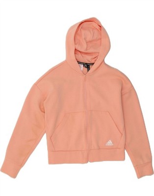 Adidas Mädchen Zip Hoodie Pullover 13-14 Jahre Rosa Baumwolle DR20