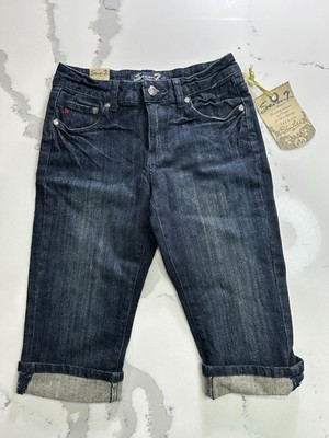 Seven 7 For All Mankind Jeans NWT Girls Sz 12 Straight Cropped Denim