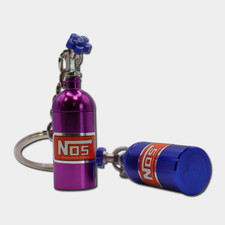 NOS Bottle Aluminum Pill Keychain Waterproof Medicine Container US Seller 