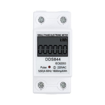LCD Single Phase Electric Energy Meter KWH AC Digital Watt-Hour Meter 220V 60A
