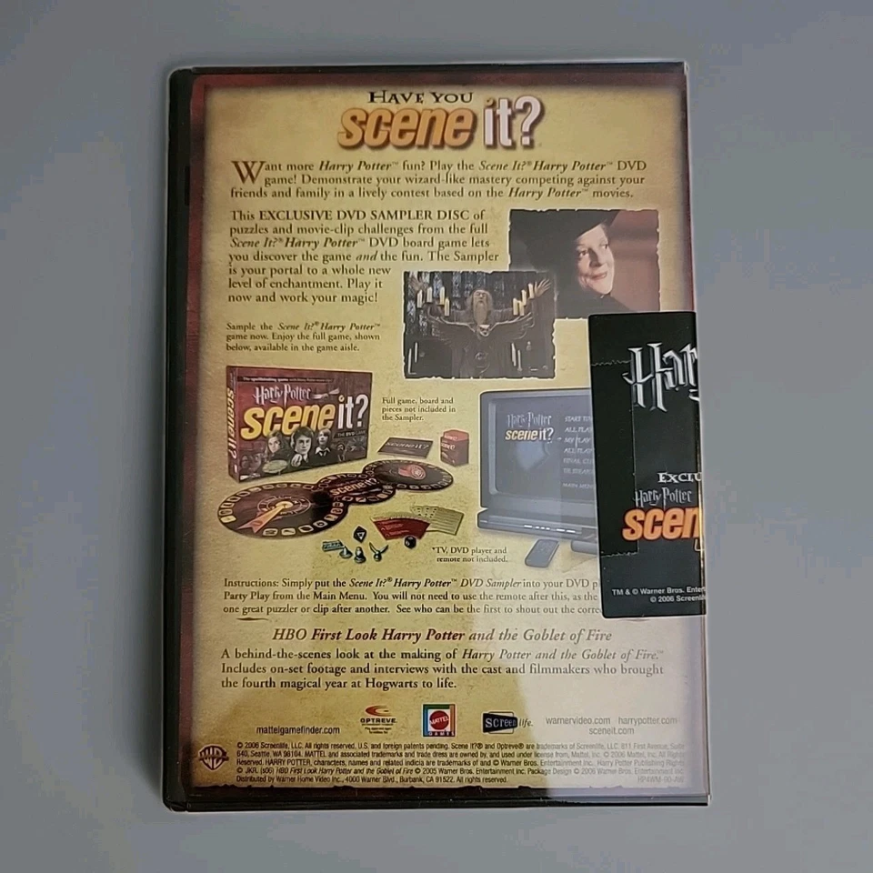 New Harry Potter Scene It DVD Game Sampler New Sealed Promo WB Wizarding World - Image 2 of 2