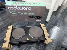 Cookworks Double Electric Hot Plate Hob 2500W Boxed - One Hob Working - Spares