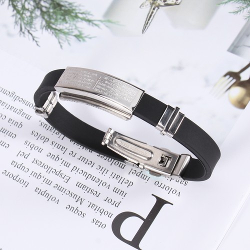 Cross Bracelet Man Miss Daily Verse Men's Stainless Steel Hand Jewelry - Picture 11 of 11