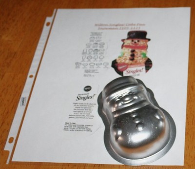 Wilton: CHRISTMAS SNOWMAN ''SINGLES'' CAKE PAN #2105-1125 - VGUC