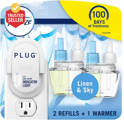Plug in Air Fresheners, Linen & Sky Scent, Odor Eliminator for Strong Odors, 1 W
