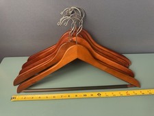 Lot of 10 Vintage Unbranded Wooden Hangers for Suits Jackets Pants Tops Dresses