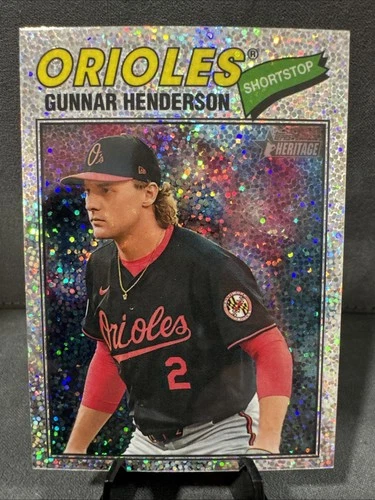 Gunnar Henderson 2026 Topps Heritage Chrome Silver Sparkle #287 - Orioles Card