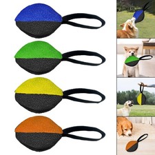 Dog Tug Ball Dog Ball Toy with Handle Tear Resistant Portable Interactive Play