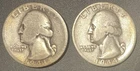 Washington Quarters  - Circulated 25C 90% Silver. 1941 and 1944