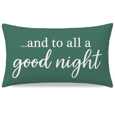 Rustic Holiday Pillow Cover 12x20 Inch 20" x 12" Pack of 1 Sage Green