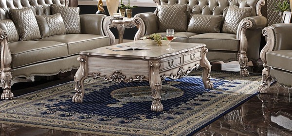 Couchtisch Tisch Sofa Tische Beistelltisch Wohnzimmer Design Beige Holz Barock-image