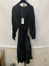 Valentino Women's Silk Black Long Sleeve Maxi Dress Choose Size (UB0VATZ2628)