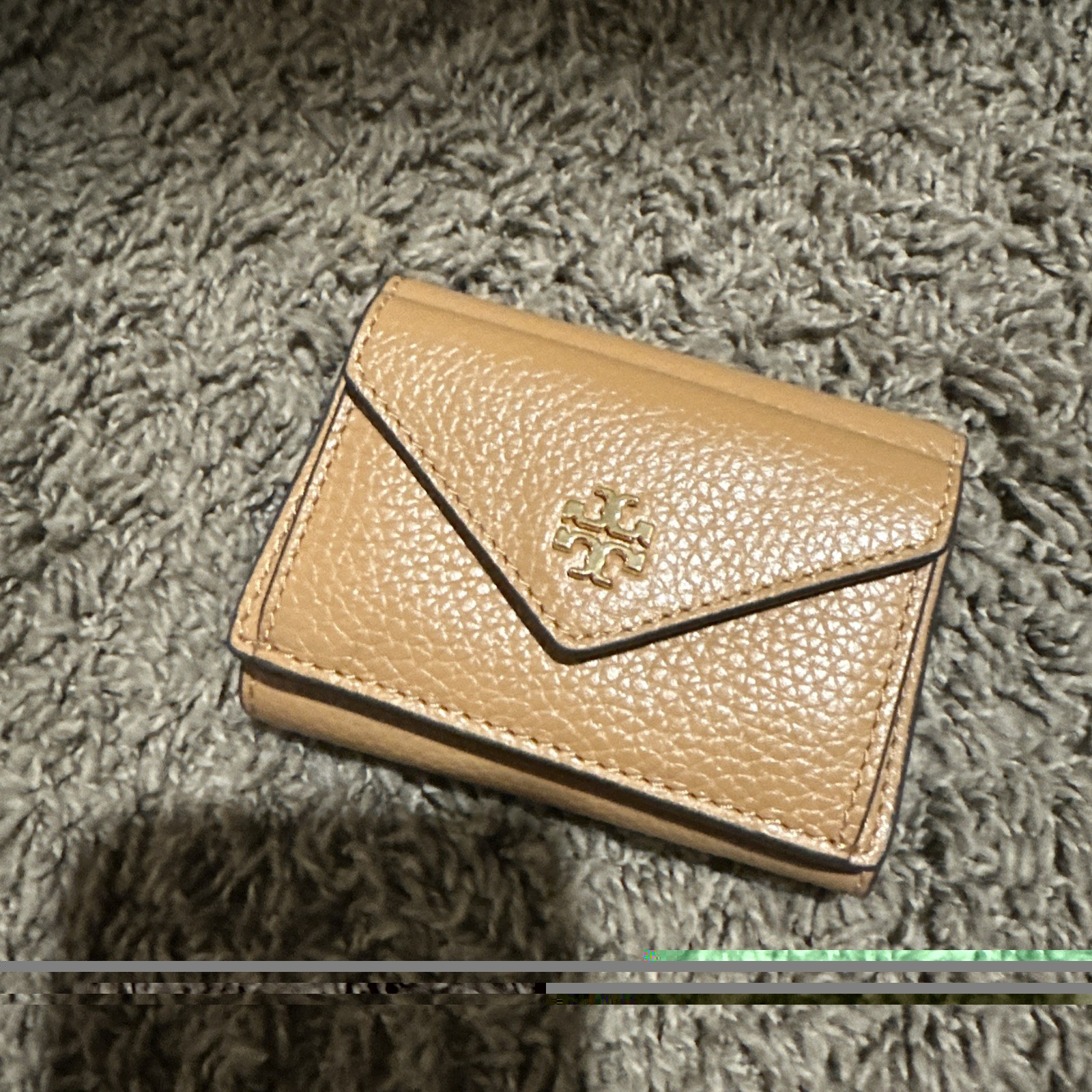 Tory Burch Women's Leather Carter Micro Wallet Cardamom Brown Brand New