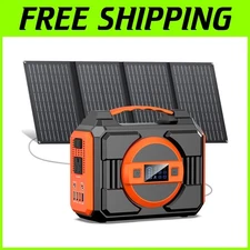 Solar Power Bank 220Wh Portable Generator 300W with Panels