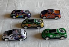 Multi Color Pull Back Set of 5 Mini Car Plastic- 2.75 In Long, .5 In Tall