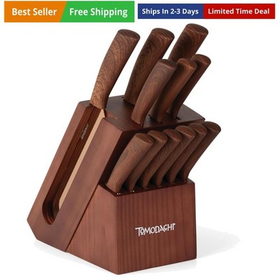 Raintree Copper 13 Piece Block Set, Brown/Wood