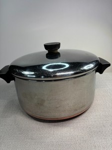 Vintage Revere Ware 1801 4 1/2 Quart Copper Bottom Stock Pot