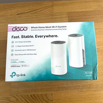 TP-Link Deco E4 AC1200 Mesh WLAN System Dual-Band 2,4/5 GHz 2er-Pack