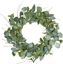 20inch Eucalyptus Wreaths for Front Door Spring and Summer 20 Inches, Green 