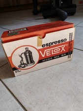 Caffettiera elettrica vintage Velox 3 tazze colore Argento Bianco Nuova Perfetta