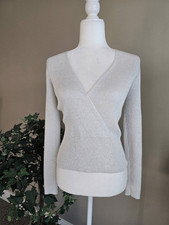 Pink Rose Sweater Pullover Sz M Winter White