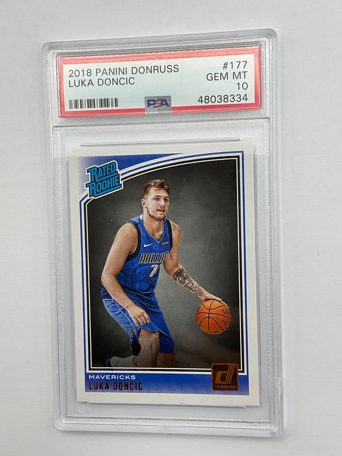 2018 Panini Donruss Luka Doncic RC #177 Dallas Mavericks PSA 10