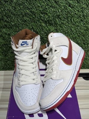 Size 9.5M/11W - Nike SB Dunk High Sail Bright Crimson Sz 9.5M CV9499-100