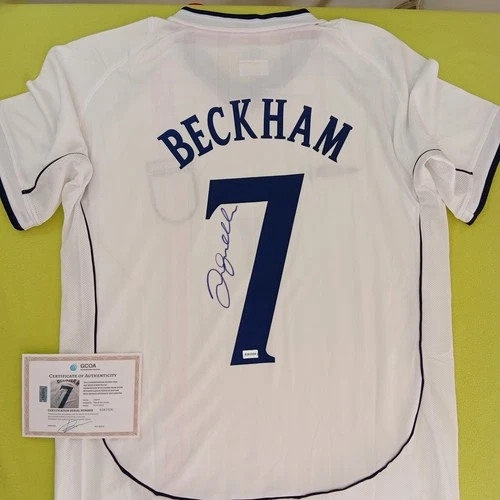 David Beckham Signed Autographed England Soccer Jersey COA