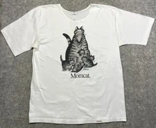Vintage Momcat Cat T-Shirt XL White Crazy Shirts Hawaii Short Sleeve BESTSELLER