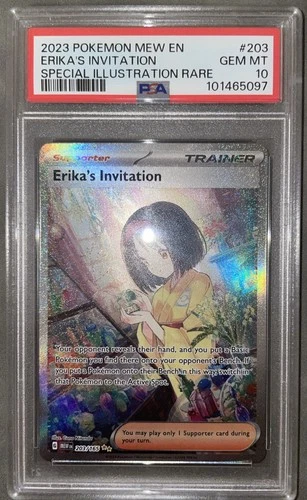 Pokemon 2023 Erika's Invitation 203/165 SIR SV 151 GEM MINT PSA 10 (1)