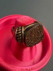 Vintage FD 925  Druzy Quartz Ring Size 9 Statement 9G — photo 3
