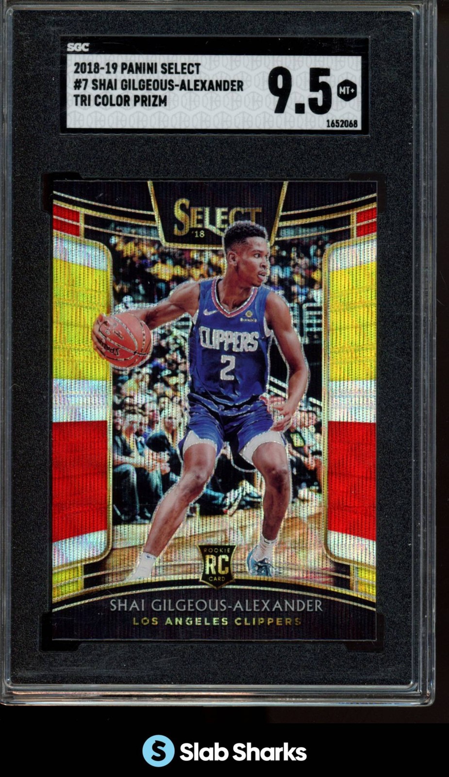 2018 SELECT SHAI GILGEOUS-ALEXANDER TRI COLOR PRIZM ROOKIE RC CONCOURSE SGC 9.5