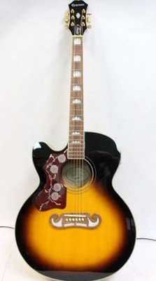 Epiphone J-200EC Studio Left-Handed Acoustic Electric Guitar Sunburst