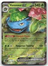 VENUSAUR EX 1/142 DOUBLE RARE STELLAR CROWN POKEMON NEAR MINT