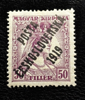 Francobolli Cecoslovacchia 1919 Ungherese Ovptd / MH OG / 1V264
