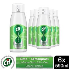 Cif Infinite Clean All in One Cleaner Reload Lime & Lemongrass, 6 Pk of 590ml 6.92 per litre