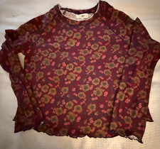 Women s Large Natural Life 100 cotton cottage core minimalist top fall autumn