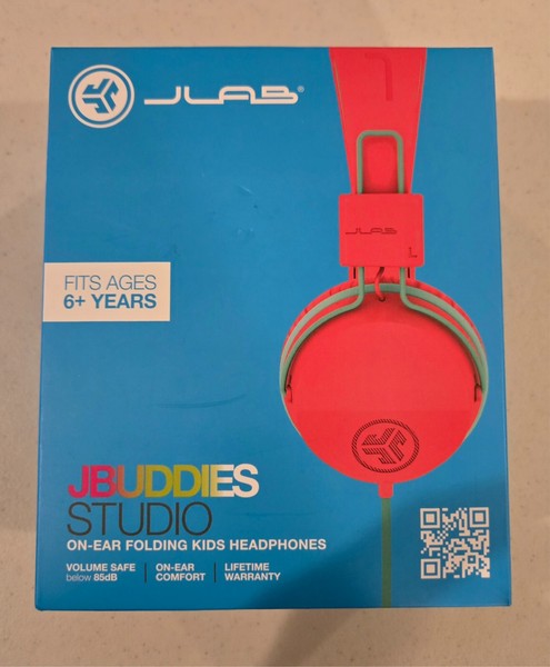 Alternate view of Jlab Jbuddies Studio Wired Headphones Orange/ Green *brand New*