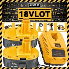 2Pack 18 Volt XRP Battery or Charger for DeWalt DC9096-2 DC9098 DC9099 DW9096