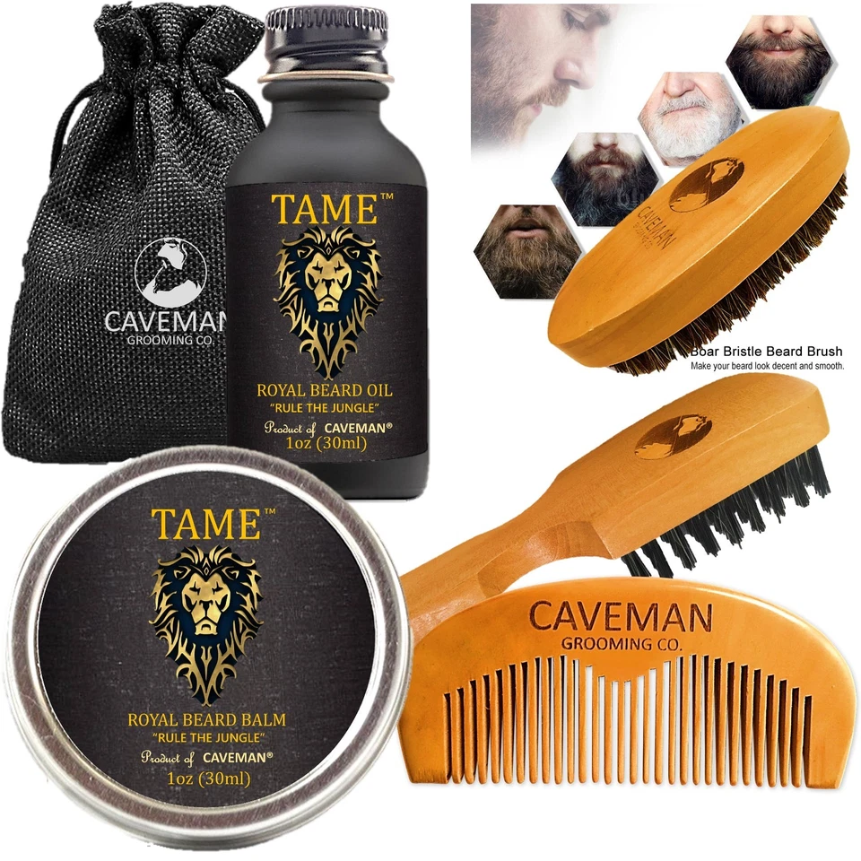 Kit de crecimiento de barba para hombres - Novio barba bigote aumenta el crecimiento del cabello aceite para barba Foto 3 de 4