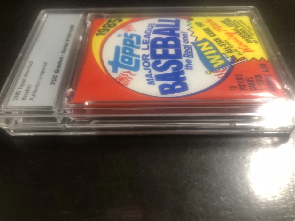 Набор бейсбольных восковых фигурок 1985 Topps сертифицированные подлинные нераспечатанные и инкапсулированные - Изображение 3 из 4
