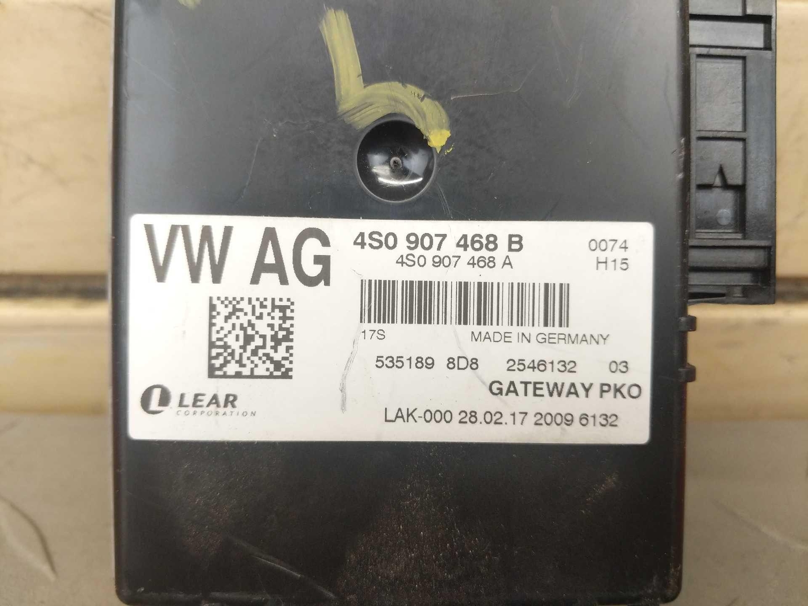 2017-2022 Audi R8 OEM Gateway Control Unit Module P/ 4S0907468B