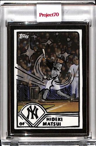 2021 TOPPS PROJECT 70 #676 HIDEKI MATSUI BY VIDES P70 AP SILVER FRAME 02/51