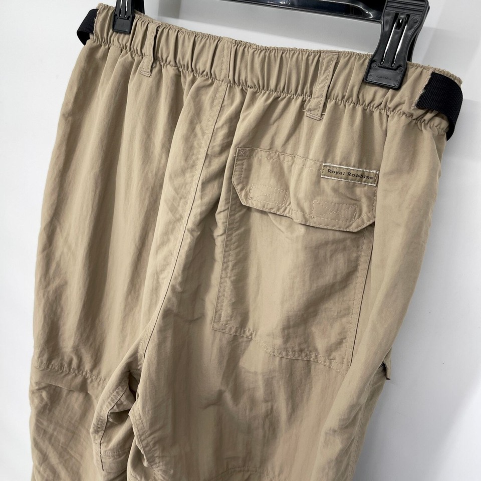 Royal Robbins Men's Zip 'N Go Traveler Convertible Cargo Pants Belt L