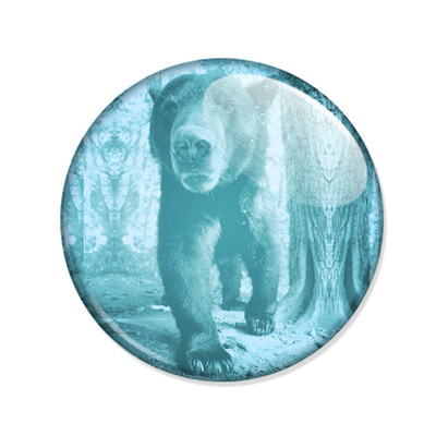 Abzeichen WILDBÄR Bär Tier Wildtier Raubtier Raubtier Raubtier Beast Pins Ø25mm.