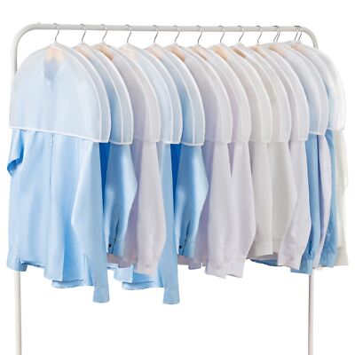 Set of 12 Vinyl Shoulder Covers Closet Suit Protectors for Coat Jackets Dress
