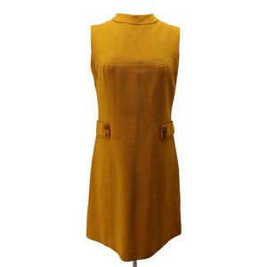 robe droite jaune moutarde