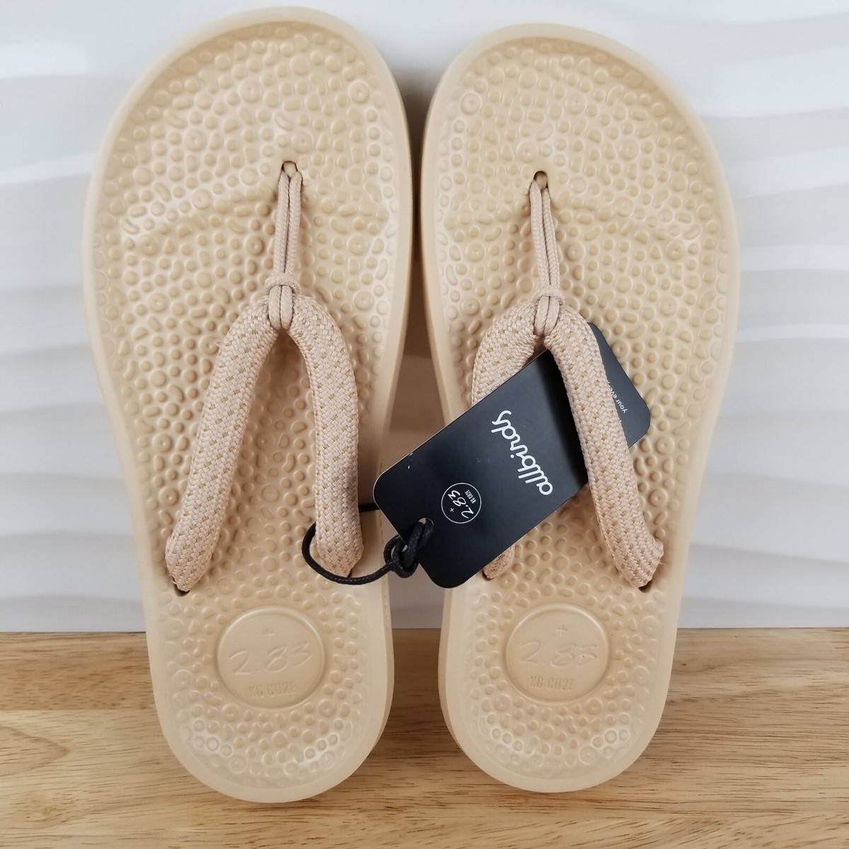 Allbirds Lux Beige Sugar Zeffer Adult Flip Flops Sandals | eBay