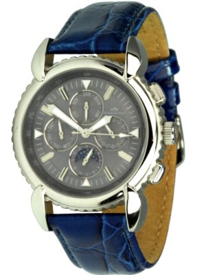 Roebelin & Graef  Trafalgar Herrenuhr Automatikuhr blaues Lederuhrband